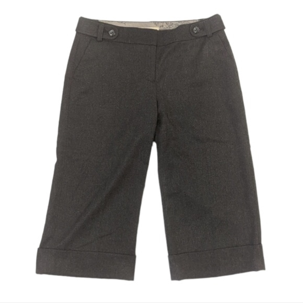 RW & Co Charcoal Grey Culotte Cuffed Pants size 4